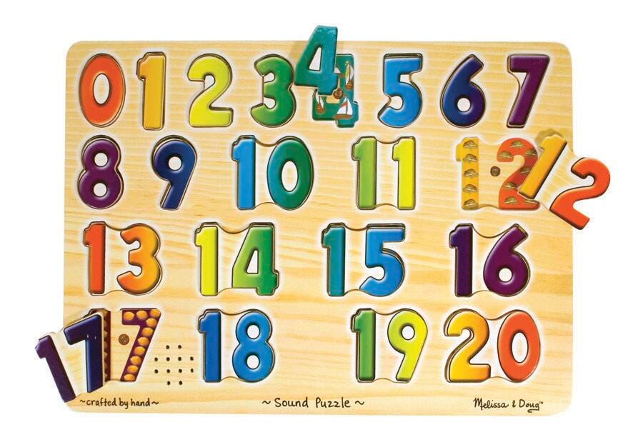 Melissa & Doug Numbers Sound Puzzle, Item Number 026505
